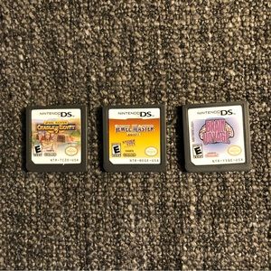 Nintendo DS 3 Games Lot Puzzles Brain Kids‎